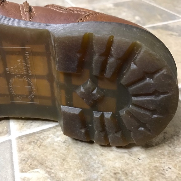 Dr. Martens Leather Chunky Oxford Low Top Shoes Women 7 Brown Vintage 12037 - Picture 15 of 16